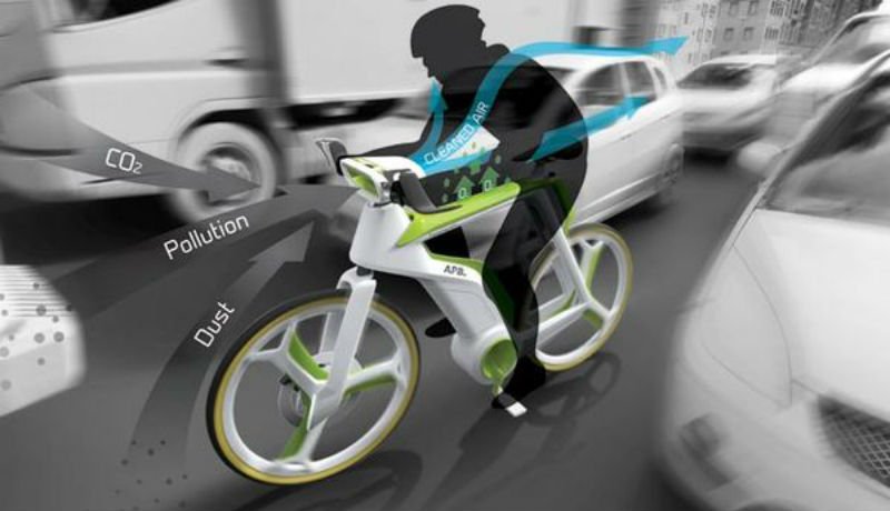 Air Purifier Bike bicicleta innovadora del futuro - Bicis concepto Lightfog Creative
