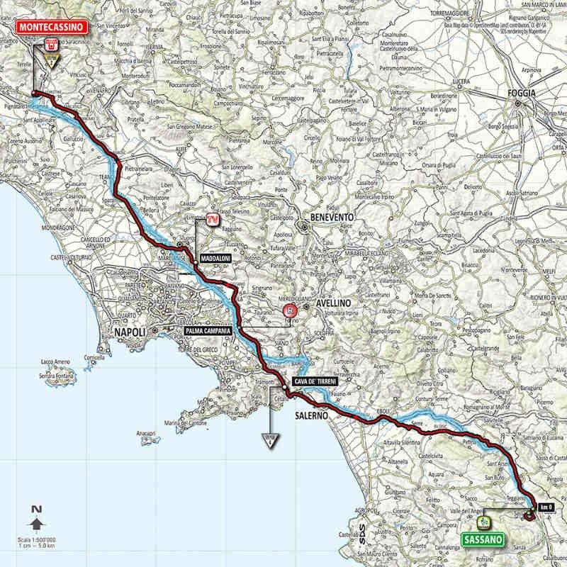 Mapa de como es la sexta etapa del giro de italia 2014
