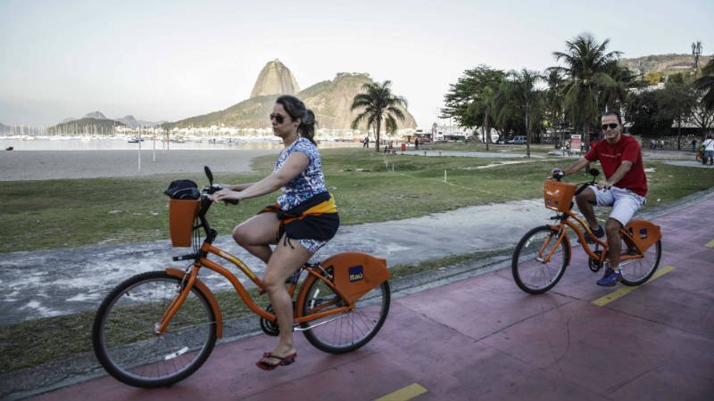 Obras de mejora de ciclovias en Rio de Janeiro Botafogo Brasil