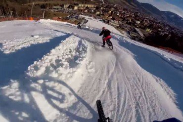 Excelente video de Downhill MTB en la nieve