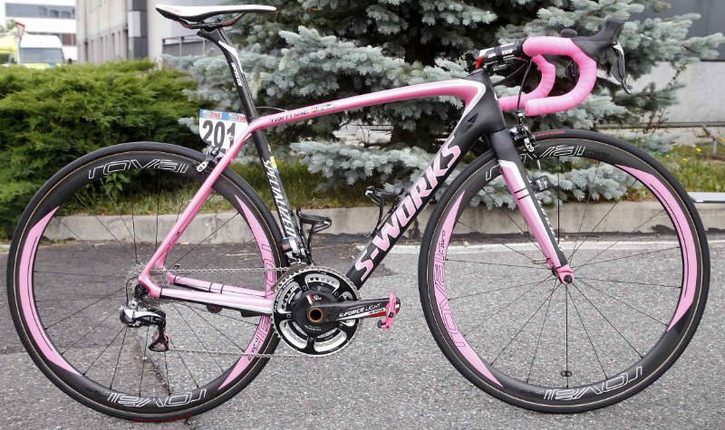 Conoce la bicicleta Specialized S Works Tarmac rosada de Alberto Contador Giro de Italia 2015